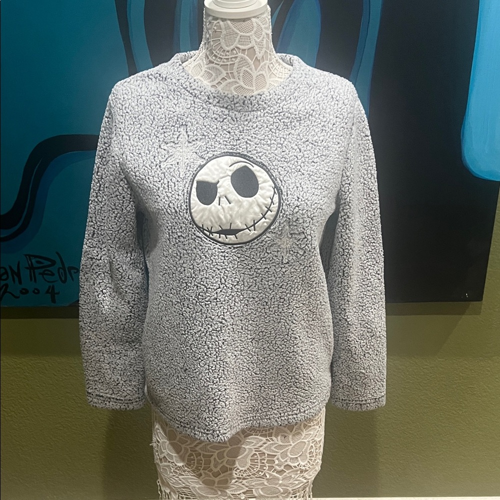 Disney Gray Sleepwear Faux Fur with Nightmare Before Christmas